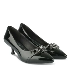 Escarpins NOIR Femme Motif Chaîne A Enfiler
