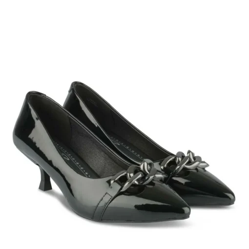 Escarpins NOIR Femme Motif Chaîne A Enfiler