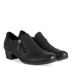 Escarpins NOIR Femme Motif Uni Fermeture éclair