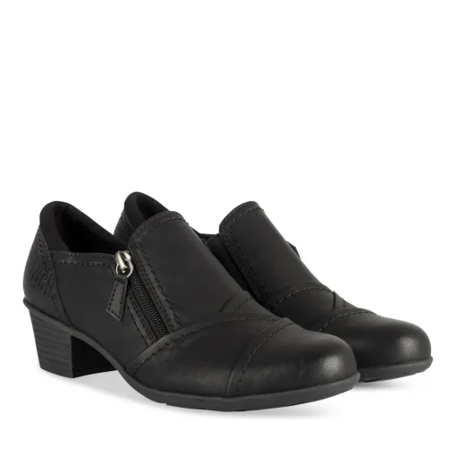 Escarpins NOIR Femme Motif Uni Fermeture éclair