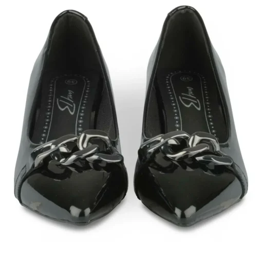 Escarpins NOIR Femme Motif Chaîne A Enfiler