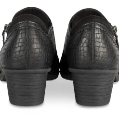 Escarpins NOIR Femme Motif Uni Fermeture éclair