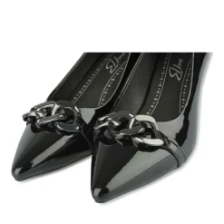 Escarpins NOIR Femme Motif Chaîne A Enfiler