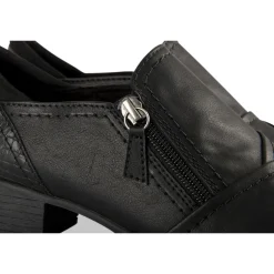 Escarpins NOIR Femme Motif Uni Fermeture éclair