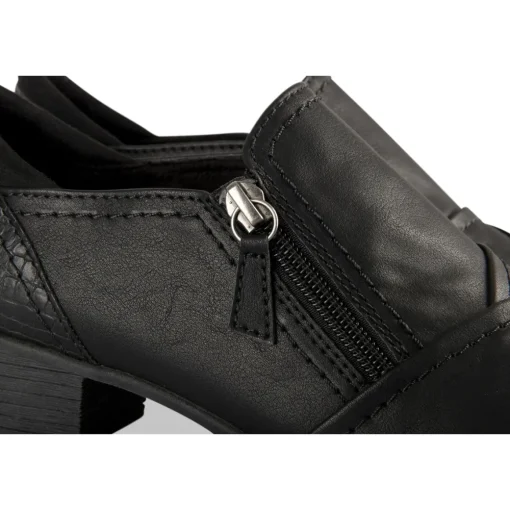 Escarpins NOIR Femme Motif Uni Fermeture éclair