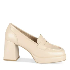 Escarpins Plateforme BEIGE Femme Motif Vernis A Enfiler
