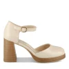 Escarpins Plateforme BEIGE Femme Motif Vernis Boucle