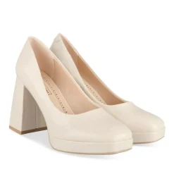 Escarpins Plateforme BEIGE Femme Motif Uni A Enfiler