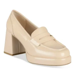 Escarpins Plateforme BEIGE Femme Motif Vernis A Enfiler
