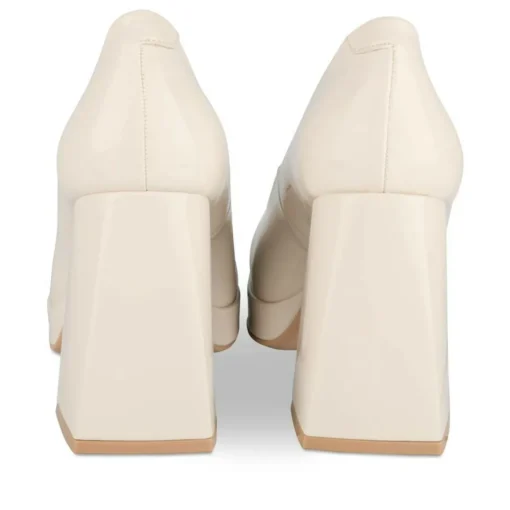 Escarpins Plateforme BEIGE Femme Motif Uni A Enfiler