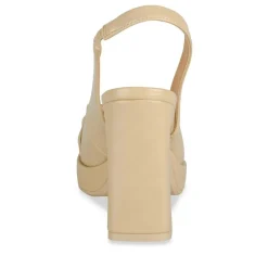 Escarpins Plateforme BEIGE Femme Motif Chaîne A Enfiler