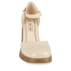 Escarpins Plateforme BEIGE Femme Motif Vernis Boucle