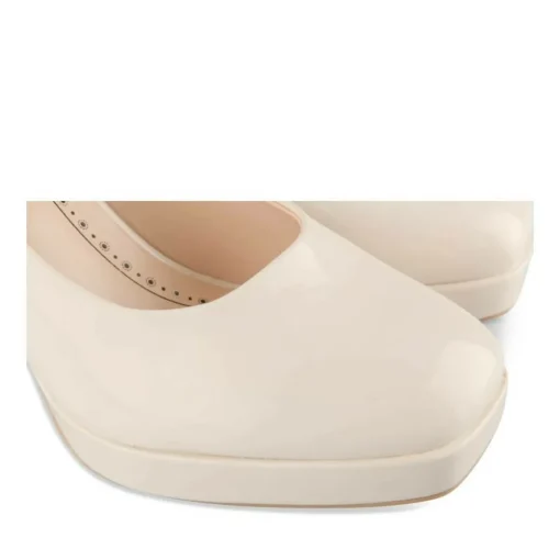 Escarpins Plateforme BEIGE Femme Motif Uni A Enfiler