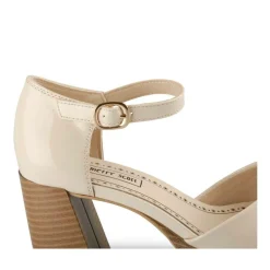 Escarpins Plateforme BEIGE Femme Motif Vernis Boucle