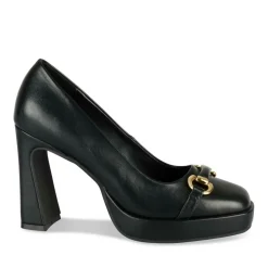 Escarpins Plateforme NOIR Femme Motif Chaîne A Enfiler