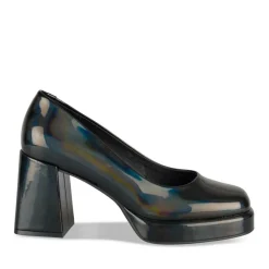 Escarpins Plateforme NOIR Femme Motif Iridescent A Enfiler