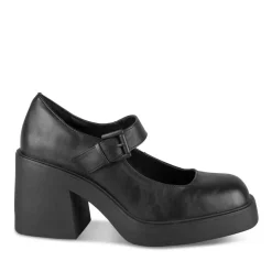 Escarpins Plateforme NOIR Femme Motif Uni Boucle