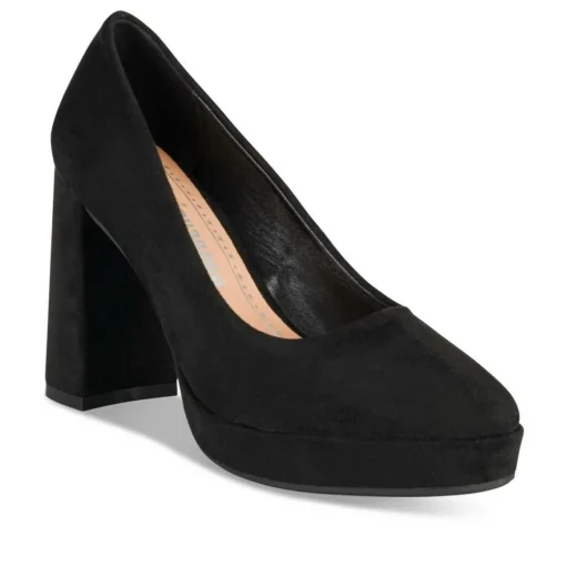 Escarpins Plateforme NOIR Femme Motif Uni A Enfiler