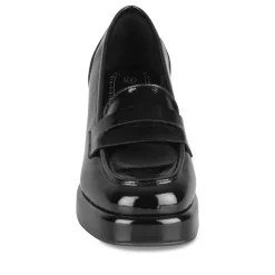 Escarpins Plateforme NOIR Femme Motif Vernis A Enfiler