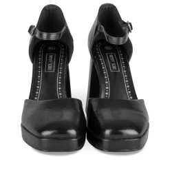 Escarpins Plateforme NOIR Femme Motif Uni A Enfiler