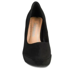 Escarpins Plateforme NOIR Femme Motif Uni A Enfiler
