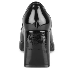 Escarpins Plateforme NOIR Femme Motif Vernis A Enfiler