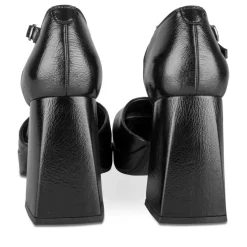 Escarpins Plateforme NOIR Femme Motif Uni A Enfiler
