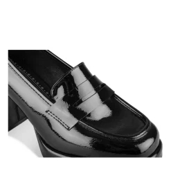 Escarpins Plateforme NOIR Femme Motif Vernis A Enfiler