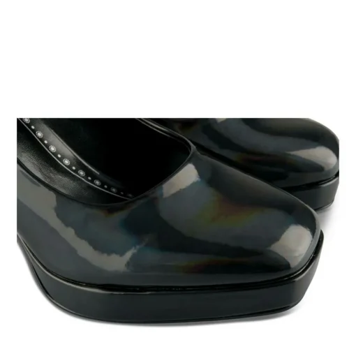 Escarpins Plateforme NOIR Femme Motif Uni A Enfiler