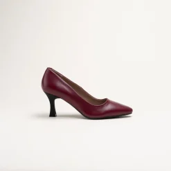 Escarpins ROUGE Femme CUIR Motif Uni A Enfiler