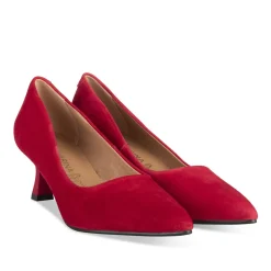 Escarpins ROUGE Femme CUIR Motif Uni A Enfiler