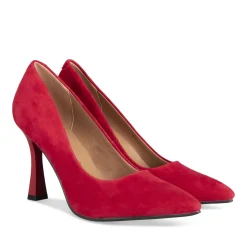 Escarpins ROUGE Femme CUIR Motif Uni A Enfiler