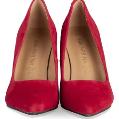 Escarpins ROUGE Femme CUIR Motif Uni A Enfiler