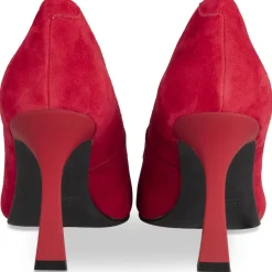 Escarpins ROUGE Femme CUIR Motif Uni A Enfiler