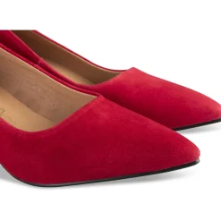 Escarpins ROUGE Femme CUIR Motif Uni A Enfiler