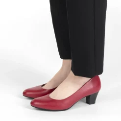 Escarpins ROUGE Femme Motif Uni A Enfiler