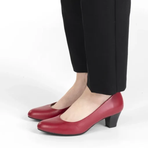 Escarpins ROUGE Femme Motif Uni A Enfiler