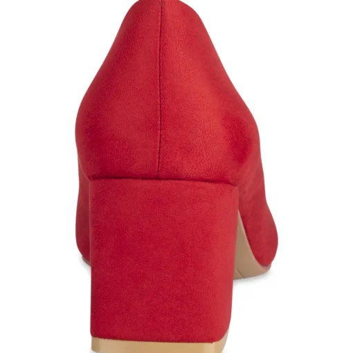 Escarpins ROUGE Femme Motif Uni A Enfiler
