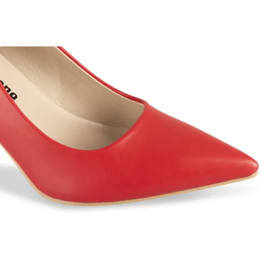 Escarpins ROUGE Femme Motif Uni A Enfiler