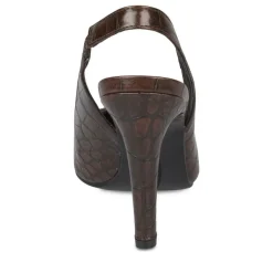 Escarpins Slingback MARRON Femme