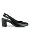 Escarpins Slingback NOIR Femme Motif Uni Boucle