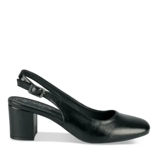 Escarpins Slingback NOIR Femme Motif Uni Boucle