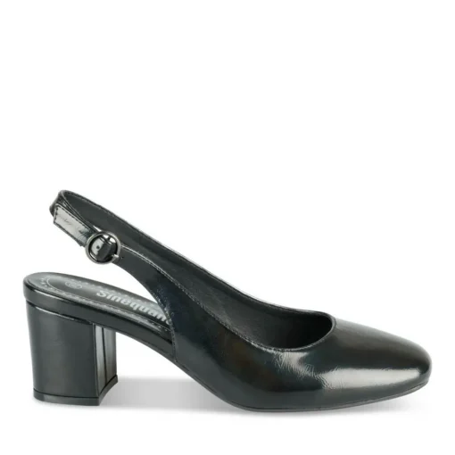 Escarpins Slingback NOIR Femme Motif Uni Boucle