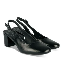 Escarpins Slingback NOIR Femme Motif Uni Boucle