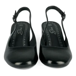 Escarpins Slingback NOIR Femme Motif Uni Boucle
