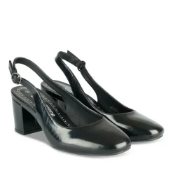 Escarpins Slingback NOIR Femme Motif Uni Boucle