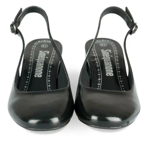 Escarpins Slingback NOIR Femme Motif Uni Boucle