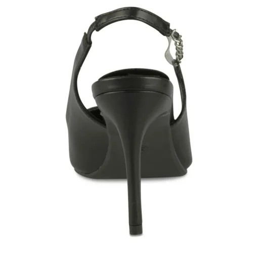 Escarpins Slingback NOIR Femme Motif Uni Elastique