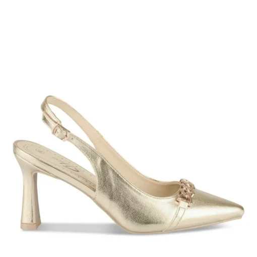 Escarpins Slingback OR Femme Motif Uni Boucle
