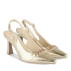 Escarpins Slingback OR Femme Motif Uni Boucle